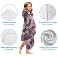 thumbnail image 7 of Purple and Pink Leopard Pattern Hooded Bath Towel，60"x35" for Ages 3 To 12 Kids, Quick Dry Lightweight Soft Microfiber Hood Beach Towel Cover Up for Kids, 7 of 7