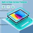 thumbnail image 3 of BMOUO Kids Case for iPad (A16) 11th Generation 11" 2025/iPad10th Generation 10.9 Inch 2022 - with Screen Protector, Shockproof Covertible Handle Stand iPad 11th/10th Generation Case for Kids, Teal, 3 of 8