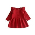 thumbnail image 5 of Hauts Chandail Robe à Volants Manches Longues pour Bébés Filles Tenues Chaudes, 5 of 5