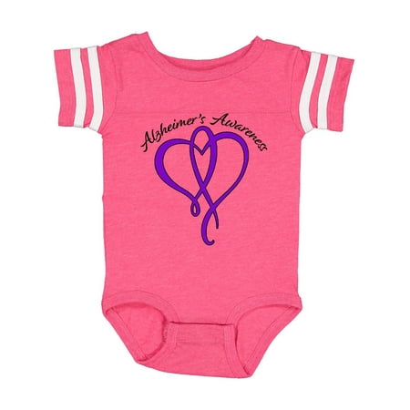 

Inktastic Alzheimer s Awareness Purple Ribbon Heart Gift Baby Boy or Baby Girl Bodysuit