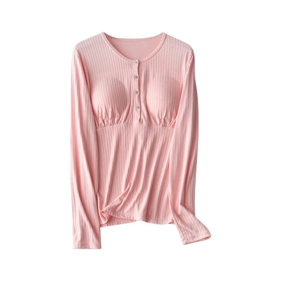 Long Sleeve Nursing Shirts for Breastfeeding 3 in 1 Labor Nightgown Delivery and Labor Gown for Hospital Maternity Breastfeeding Clothes