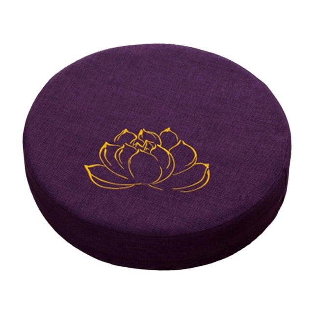 Cojín del asiento Zulema Cojín redondo con cremallera para meditación 16 pulgadas Violeta Oscuro 10cm