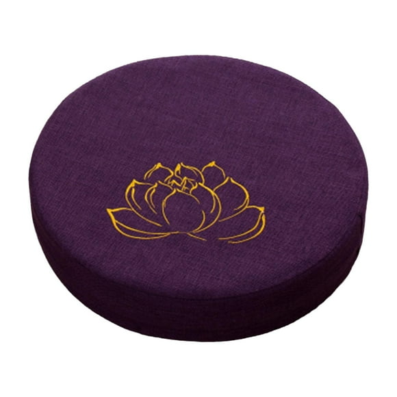 Cojín de meditación para Yoga con funda extraíble, esterilla Tatami japonesa, accesorios de meditación, almohada de suelo para Yoga, sala de estar, Violeta Oscuro 10cm Sunnimix Cojín del asiento