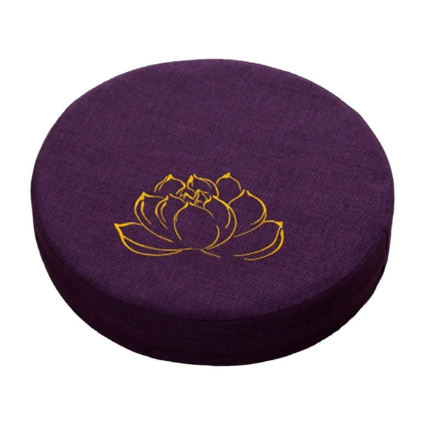 Cojín del asiento Zulema Cojín redondo con cremallera para meditación 16 pulgadas Violeta Oscuro 10cm