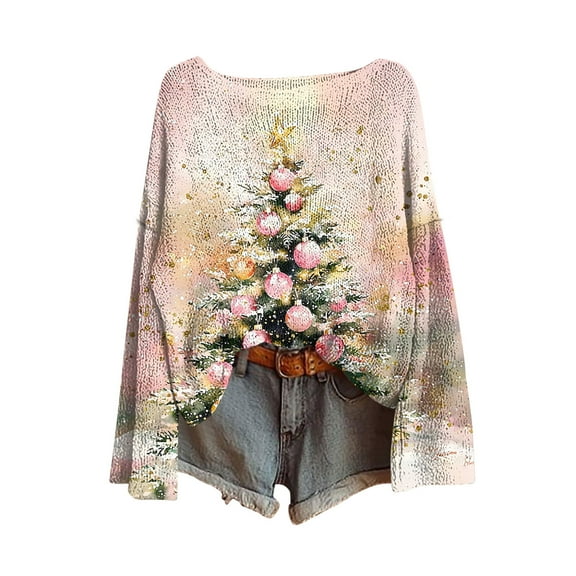 My Items Talove Long Sleeve Shirts for Women Graphic Printed Sweatshirt Women Fall Clothes Tunic Tops To Wear with Leggings Womens Tops Trendy Christmas Shirts