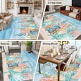 thumbnail image 5 of 5'x7' Area Rugs, Summer Nautical Indoor Outdoor Area Rug for Living Room Bedroom, Coastal Beach Starfish Coral Shell Blue Washable Bathroom Rugs Kitchen Floor Carpet Mats Home Decor Aesthetic, 5 of 8
