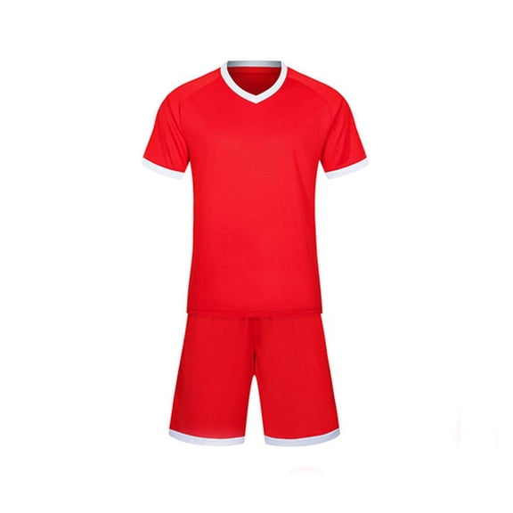 Red Kids Tracksuit Set for Boys & Girls 4-13 Years, Quick-Dry 2-Piece Athletic Outfit for Team Sports, PE Class & Casual Play,Size 6-7T