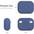 thumbnail image 2 of Soft Silicone Skin Case Cover Shock Absorbing Protective Case for Airpods Pro, Visible Front LED, 2 Pack Dark Blue / Matcha Green, 2 of 5