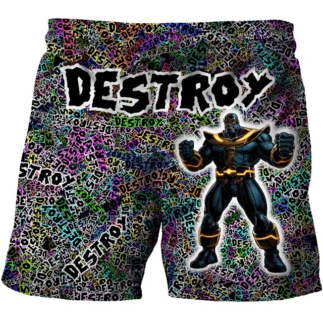 Pantalones cortos con estampado de Superhéroes para niños y niñas, traje de Marvel, Spiderman, informal, playa, dibujos animados Fivean unisex