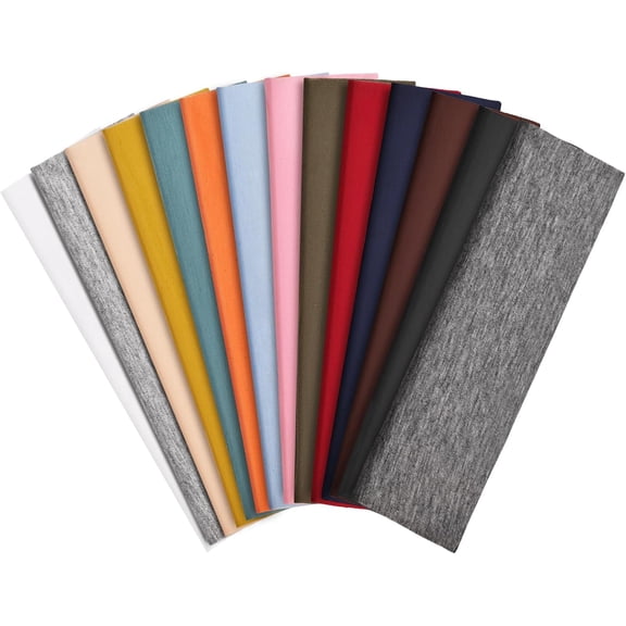 14 PCS Headbands for Women, Soft Elastic Hairbands, Fashion Non-Slip Cotton Sweat-Absorbent Sports Head Bands for Daily Workout, Running, Yoga, Makeup
