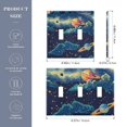 2 Gang Light Switch Cover Plate Space Pixel Style Wall Plate Decorate