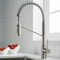 thumbnail image 6 of KRAUS Oletto Commercial Style Pull-Down Single Handle Kitchen Faucet with QuickDock Top Mount Installation Assembly in Spot Free Stainless Steel, 6 of 6