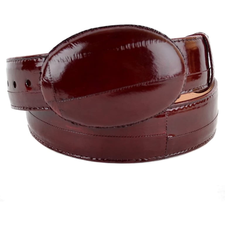 Original Burgundy Eel Skin Western Style Belt - Walmart.com display picture 3