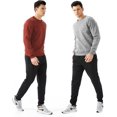 thumbnail image 4 of 2-Pack Men鈥檚 Crewneck Sweatshirt, Active Fleece Crew Neck Pullover Sweater, 4 of 7