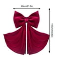 thumbnail image 3 of Costeam Outdoor Wedding Atmospheres Decoration Oversized Red Velvet Bow Christmas Valentine's Day Home Decoration Bow Large Velvet Bow for Wedding Christmas Home, 3 of 9