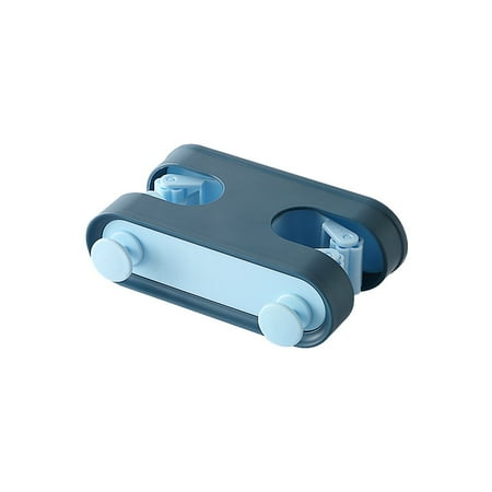 

Strong Mop Holder Multi-Function Mop Hook Without Punching Broom Storage Clip，blue