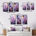 thumbnail image 4 of Designart "pasture Lavender Enchantment I" Floral & Botanical Wall Art Set Of 3 - Purple Meadow Canvas Set For Living Room Decor, 4 of 6