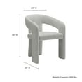 thumbnail image 3 of Side Dining Chair, Gray, Fabric, Bar Pub Cafe Bistro Dining Kitchen Hospitality Restaurant, Modern Contemporary, HB37845, 3 of 10
