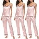 thumbnail image 4 of Txlixc Pijama femenino, chaqueta sin mangas de cuello V, traje de pijama, traje de tirantes sexy Txlixc moda, 4 of 5