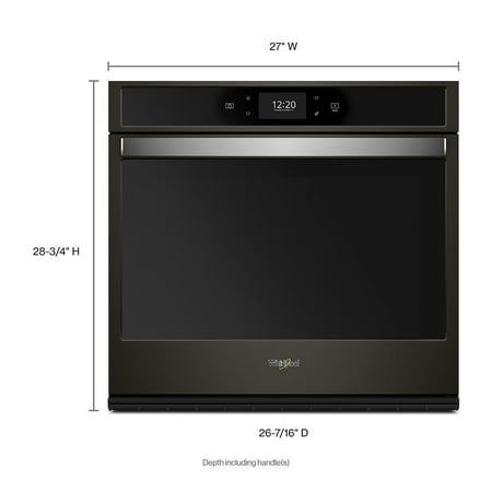 Whirlpool - 27" Built-In Single Electric Convection Wall Oven - Black stainless steel