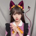 thumbnail image 2 of Fancy Headband Women Students Live Broadcast Hairband Dog Cat Ears Shape Headbands Multi Color Carnival Hair Hoop gray and black, 2 of 4