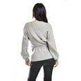 thumbnail image 3 of Blusa de punto diseño cruzado Roman Fashion /Juvenil, 6688 (Gris) gris G, 3 of 6