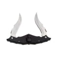 thumbnail image 2 of SZCO 5" Black Skull Folding Knife, Dual Stainless Steel Blades with Skull Design Handle, Tactical EDC Tool for Daily Tasks, 2 of 7