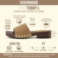 thumbnail image 2 of Cushionaire Timmi 100% Genuine Leather Suede Slides for Women, Slip On Low Heeled Dress Sandal with Studded Detail, 2 of 21