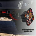 thumbnail image 5 of Hitch Cover Fits For 2-Inch Hitch,Mexican Skulls With Floral Designs On Black Backgroundrubber Trailer Hitch Cover Tube Plug Insert,Car Exterior Accessories, Receiver Tube Hitch Plug, 5 of 6