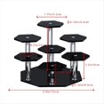 thumbnail image 2 of Acrylic Risers Display Stand,7Tier Perfume Organizer and Cupcake Stand,Storage Display Stand for Collectibles,1 * display stand,Black, 2 of 6