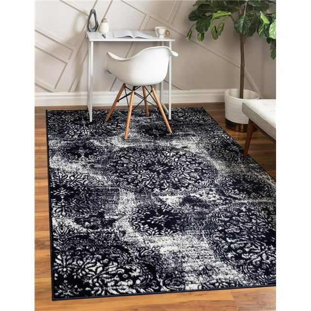 Unique Loom 3141507 Tapis Rectangulaire 2 Pi. 2 Po. x 3 Pi. Grand Sofia, Bleu Marine