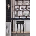 thumbnail image 3 of Tabouret de bar pivotant en velours corail, 3 of 15