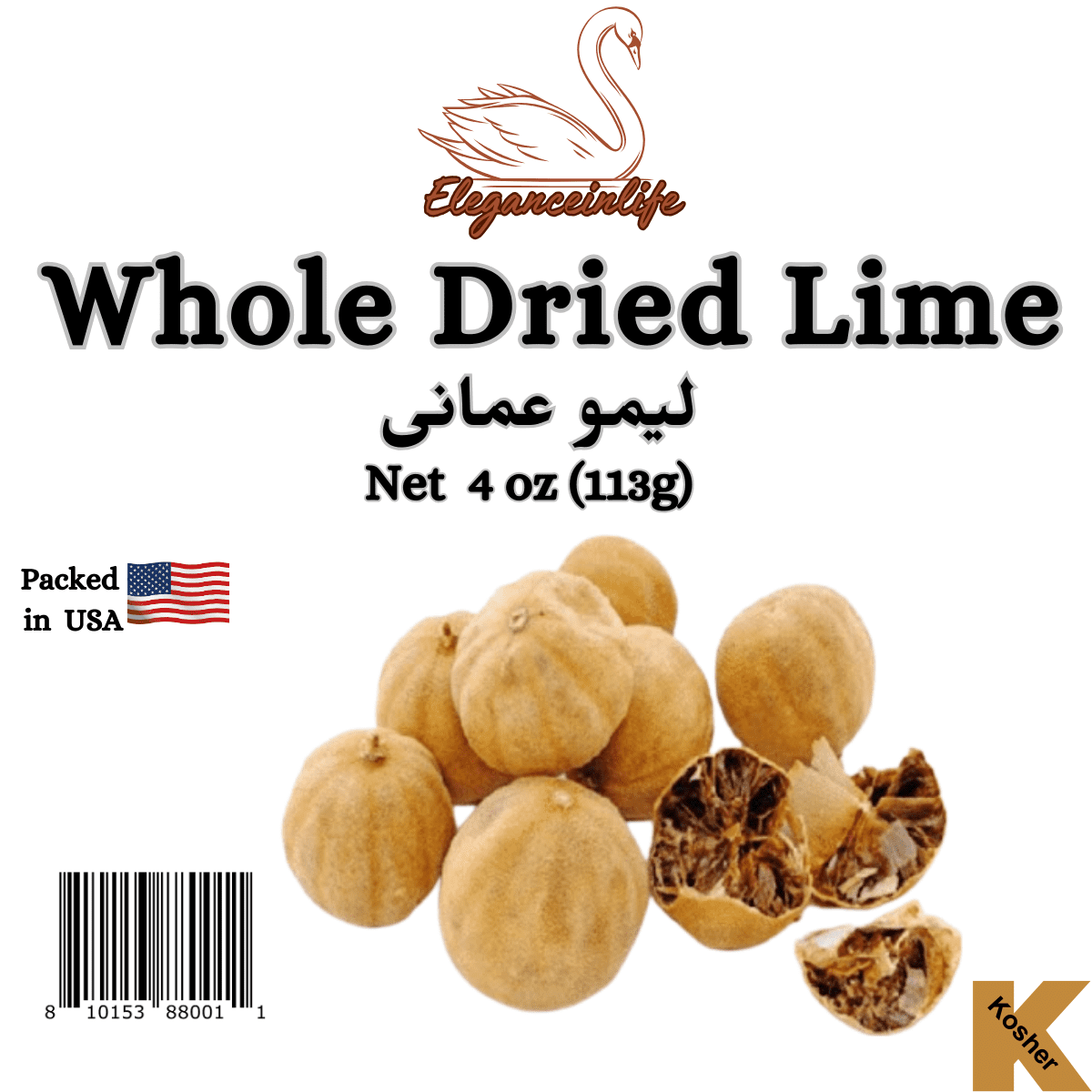 Eleganceinlife Dried Lime Limu Omani Natural Dried Limes for