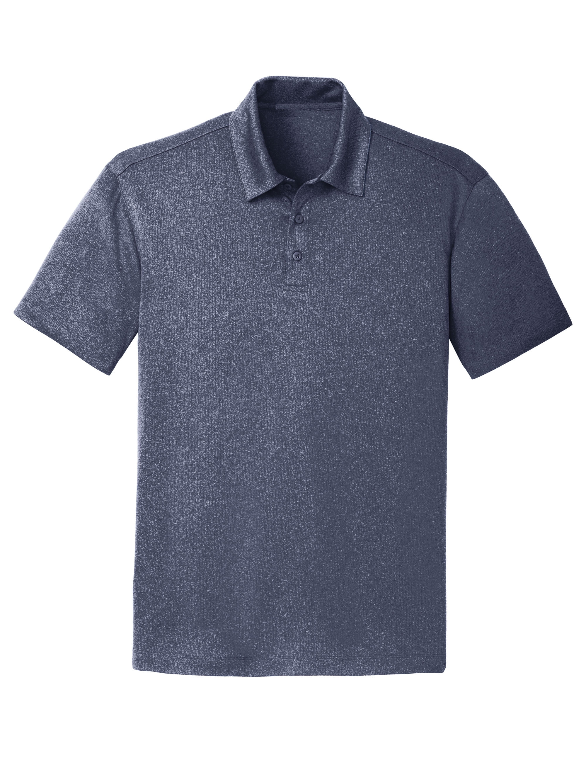 Gravity Threads Polo Chiné pour Hommes Trace - True Navy Heather - 3X-Grand