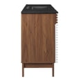 thumbnail image 3 of Single Sink Vanity Cabinet, White Walnut Black, Wood, Mid Century Hotel Bedroom Bathroom, Modern Contemporary HB33686, 3 of 11