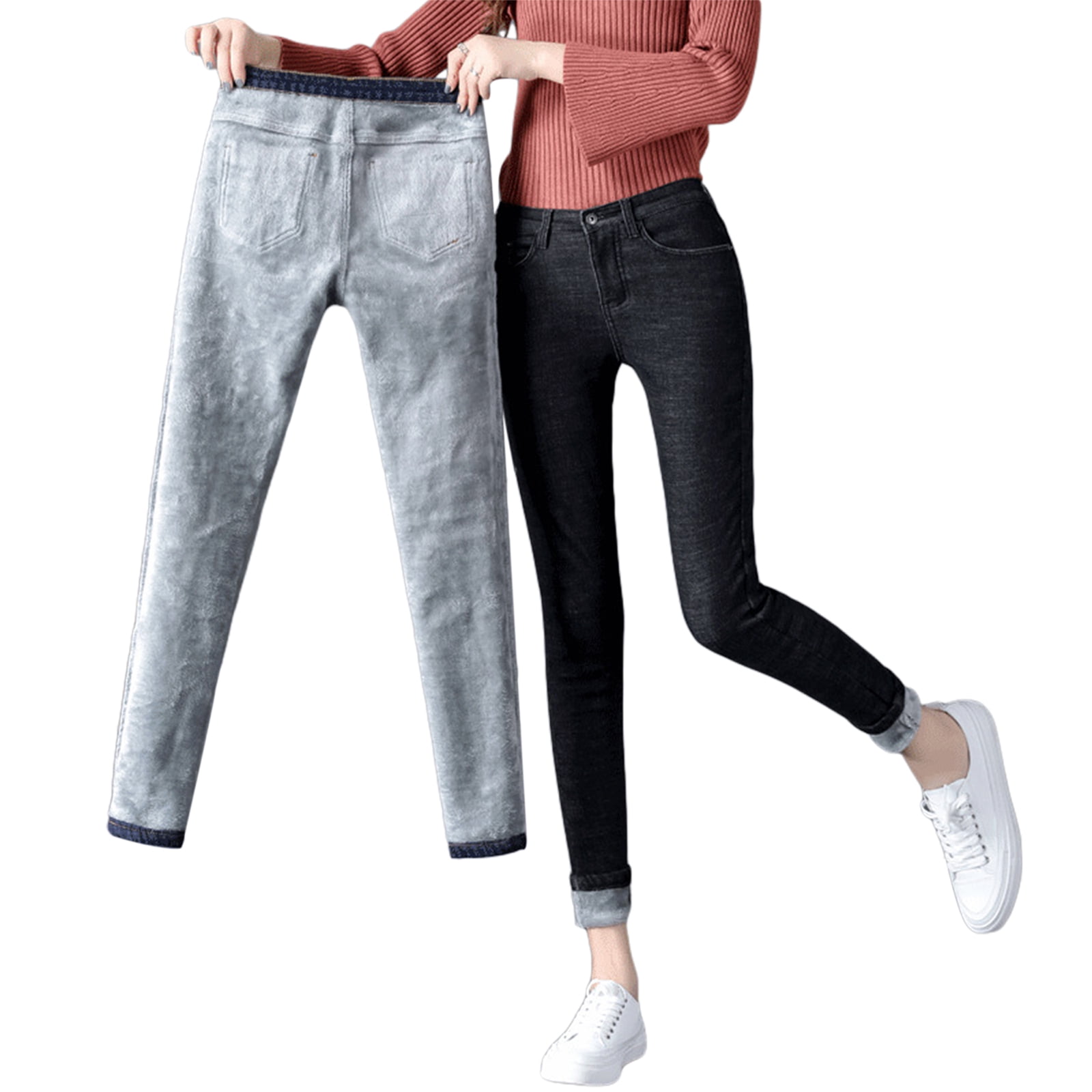 Camii Mia Fleece Lined Jeans for Women Winter Jeans Warm Pants