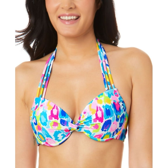Salt Cove Womens Printed Strappy Bikini Swim top