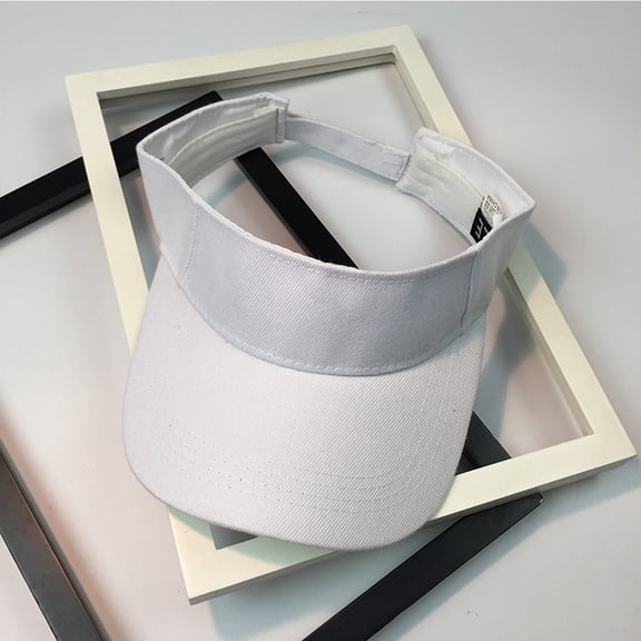 TRUBKH womens sun hat Sports Hat Hat Adjustable beach hat Lightweight Packable Golf Hat Empty Top Sun Hats Sports Sun Visor Elastic Sports Hat Packable Foldable Travel Adjustable Fit White One Size