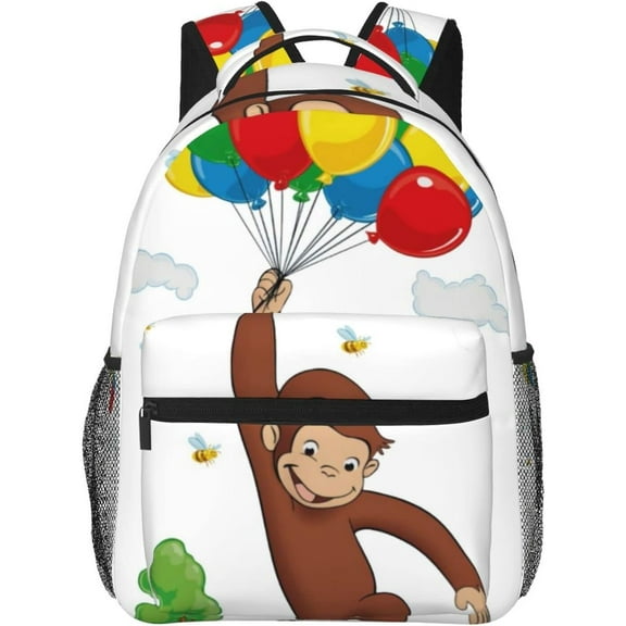 Curious George Backpack Lightweight School Travel Multifunctional Unisex Celebration Anime Character