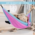 thumbnail image 4 of HOMEYA Kids Hammock, Portable Small Camping Hammock for Outdoor/Indoor with Tree Straps and Carabiners, Sky Blue, 4 of 10