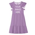 thumbnail image 2 of Auroural Dresses Kids Summer Double Layer Ruffle Sleeve Dress 5-14 Years, 2 of 9