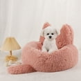thumbnail image 1 of Soft Cat Bed, Calming Dog Bed Plush Pet Bed With Anti-Slip Bottom Warm Round Dogs Cushion, 1 of 7