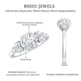 thumbnail image 4 of Rosec Jewels Lab Created Diamond Floral Promise Ring - EF-VS Quality Certified, 14K White Gold, US 3.50, 4 of 5
