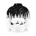 thumbnail image 6 of KeShDi Christmas Men Sweatshirts Men CMen Casual Fashion Stand Collar Printing Zipper Pullover Long Sleeve Sweatshirt Blouse BlackM, 6 of 6