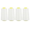 thumbnail image 1 of 4PCS High Grade Polyester Thread Sewing Machine Accessories Needle Thread 3000 Yards for Clothes(White ), 1 of 10
