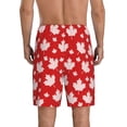 thumbnail image 3 of Fotbe Maple Leaves Pajama Shorts for Men, Men's Pajama Bottoms, Sleepwear,Short Pajama Pants-3X-Large, 3 of 9