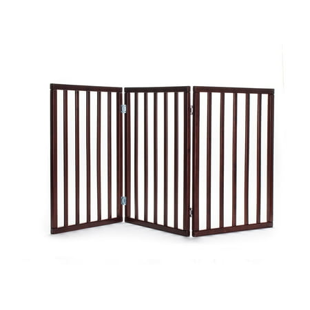 UPC: 0810079860142 | Primetime Petz – Best Freestanding  Hard Wood  Folding Pet Fence  Indoor Dog Gate for Home