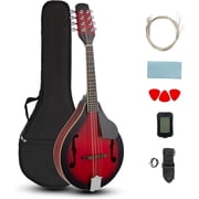 FASCK A-Style Mandolin, 8 Strings Acoustic Mahogany Wood Red Sunburst