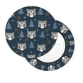 thumbnail image 2 of Disketp Cute Christmas Tree Raccoon Funda Redonda para Taburete, Funda de Cojín para Silla de Bar Suave y Elástica-13 inch, 2 of 7