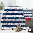 thumbnail image 1 of Colorful Flowers Striped Bed Blanket With Pillowcases For Office, Bed, Sofa Plush Lightweight Blanket Thanksgiving Gift Blanket For Kids and Adults, 1 of 9